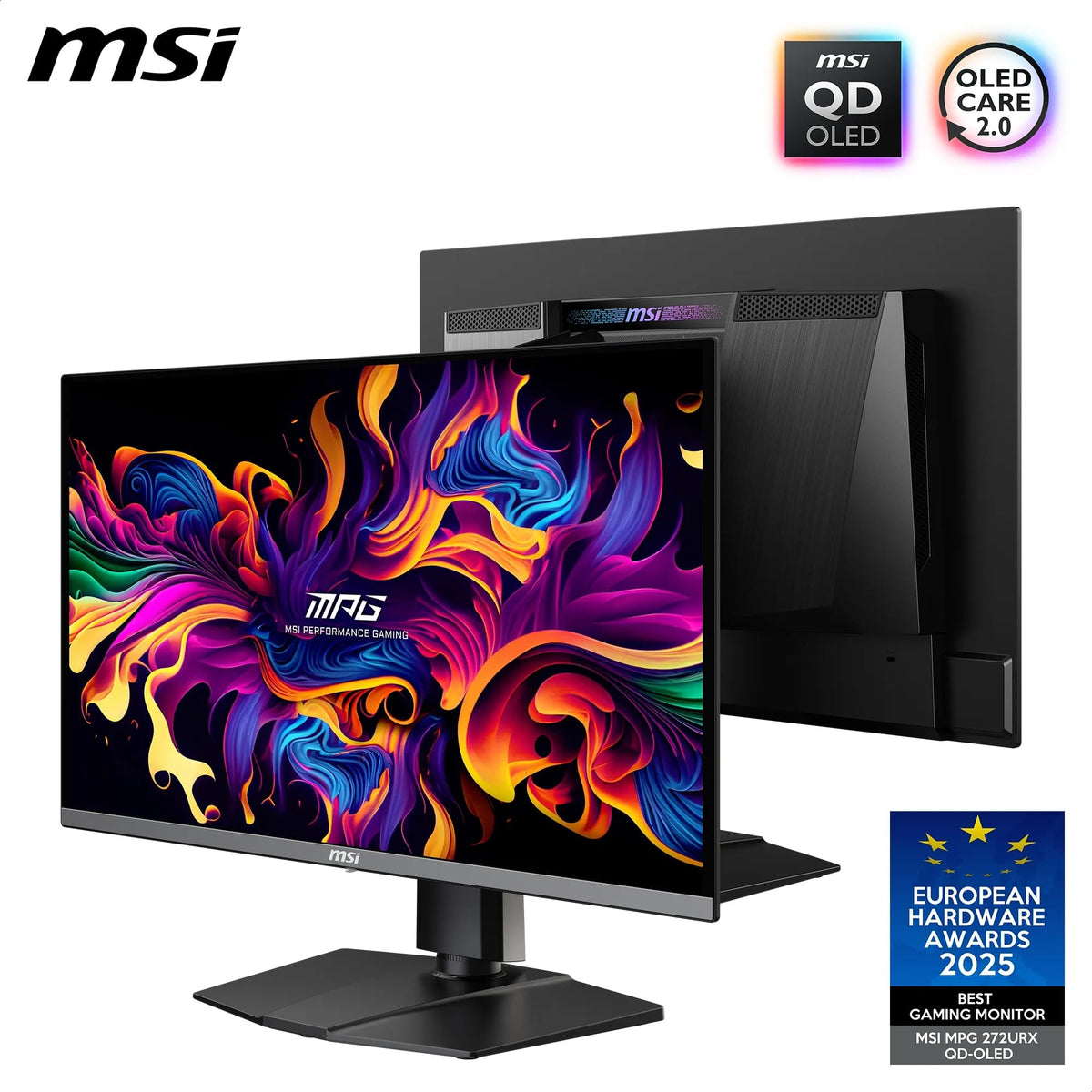 MSI MPG 272URXDE QD-OLED Gaming Monitor, 27 inch, 4K UHD, 240 Hz, 0.03 ms - 4711377275477