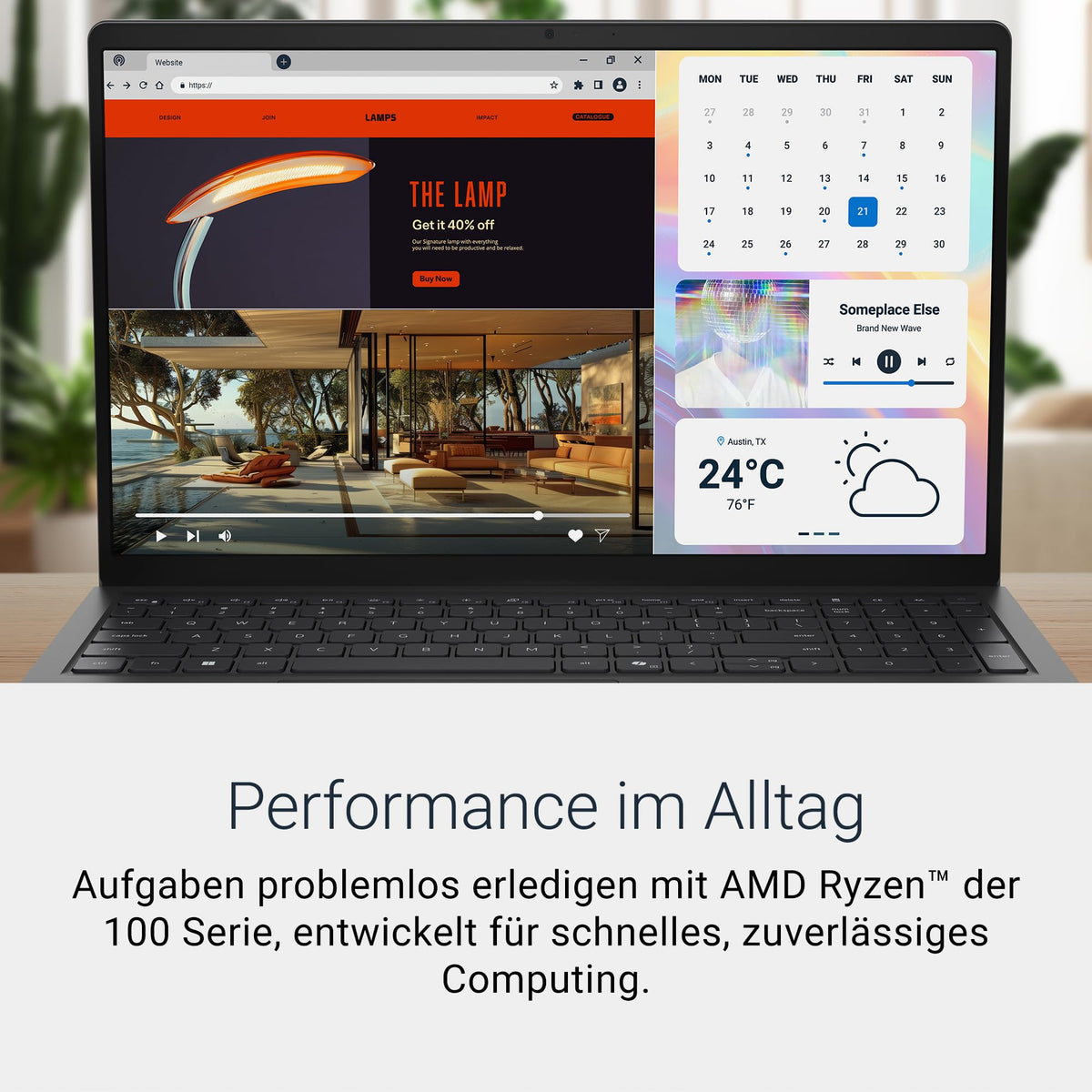 Dell 15 Laptop - AMD Ryzen 5 130, 8GB DDR5, 512GB SSD - DD15265-A596BLK-PDE