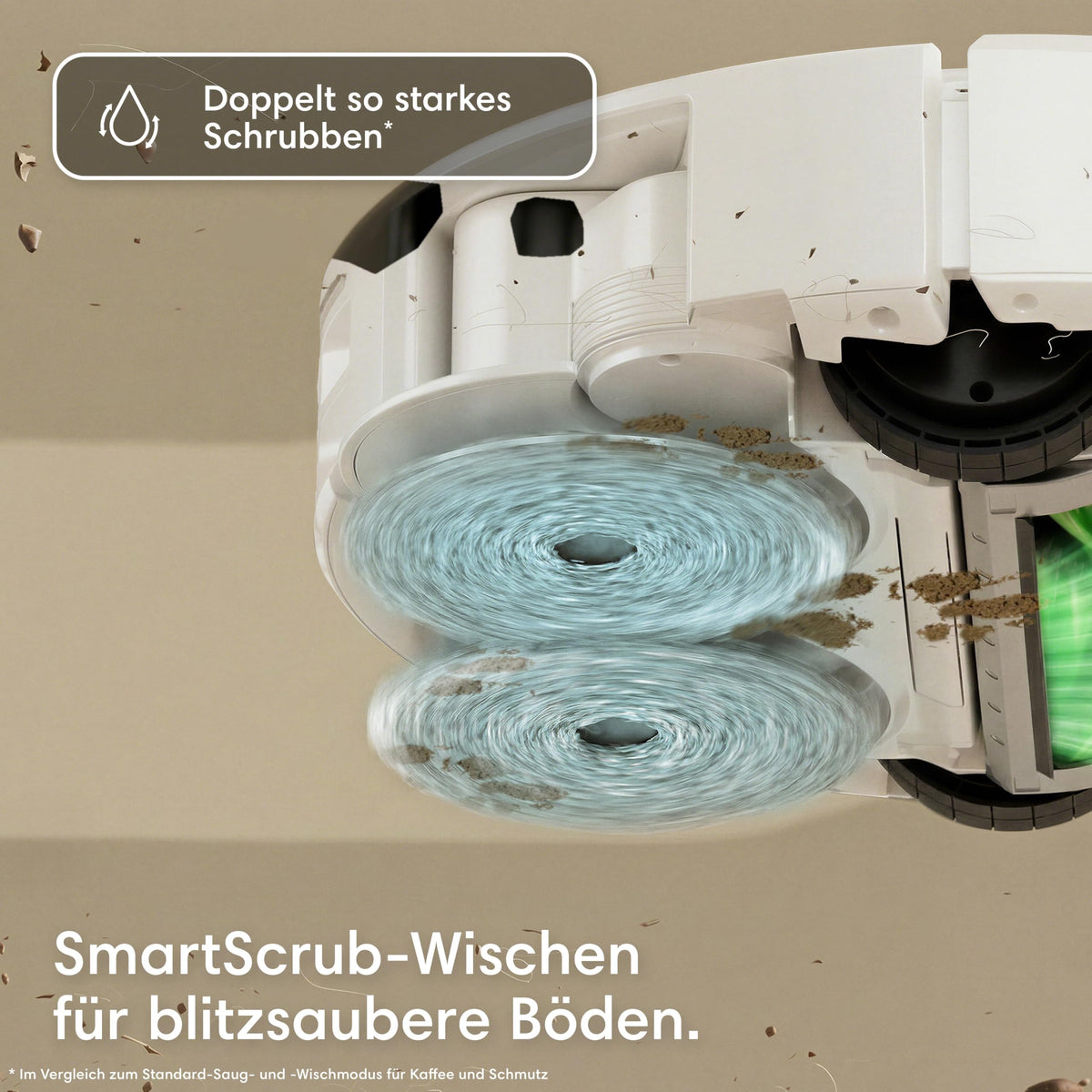 iRobot Roomba® Plus 515 Combo Robot + AutoWash™ Dock, 22Kpa, Dock multifuncțional, spală și usucă padurile de ștergere la temperaturi ridicate, Clearview LiDAR, se golește singur, alb - N285240