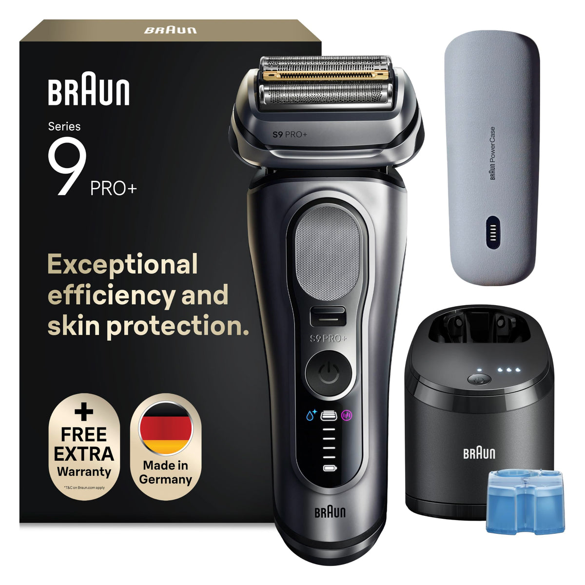 Braun Rasierer Herren Elektrisch Series 9 Pro+, 9677cce, Silber