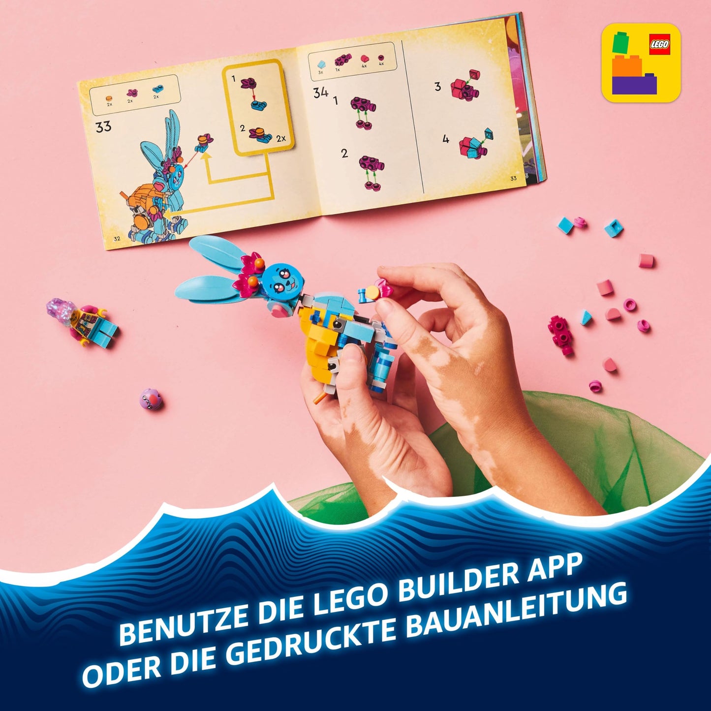 LEGO DREAMZzz Bunchus Creative Animal Adventures Toy Bunny for Kids 20-in-1 Fantasy Playset with Izzie Minifigure Gift for Girls and Boys Ages 7+ 71488