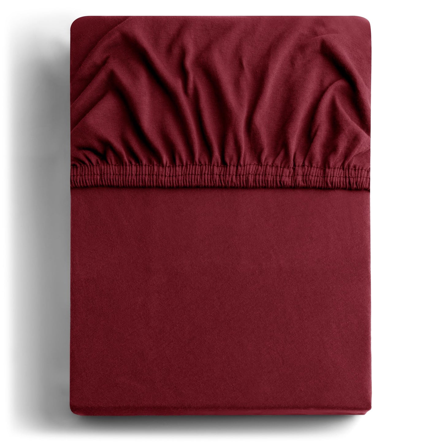 DecoKing fitted sheet 200x220 220x240 cm 100% combed cotton Bordeaux fitted sheets Jersey box spring bed Amber 200 x 220 220 x 240