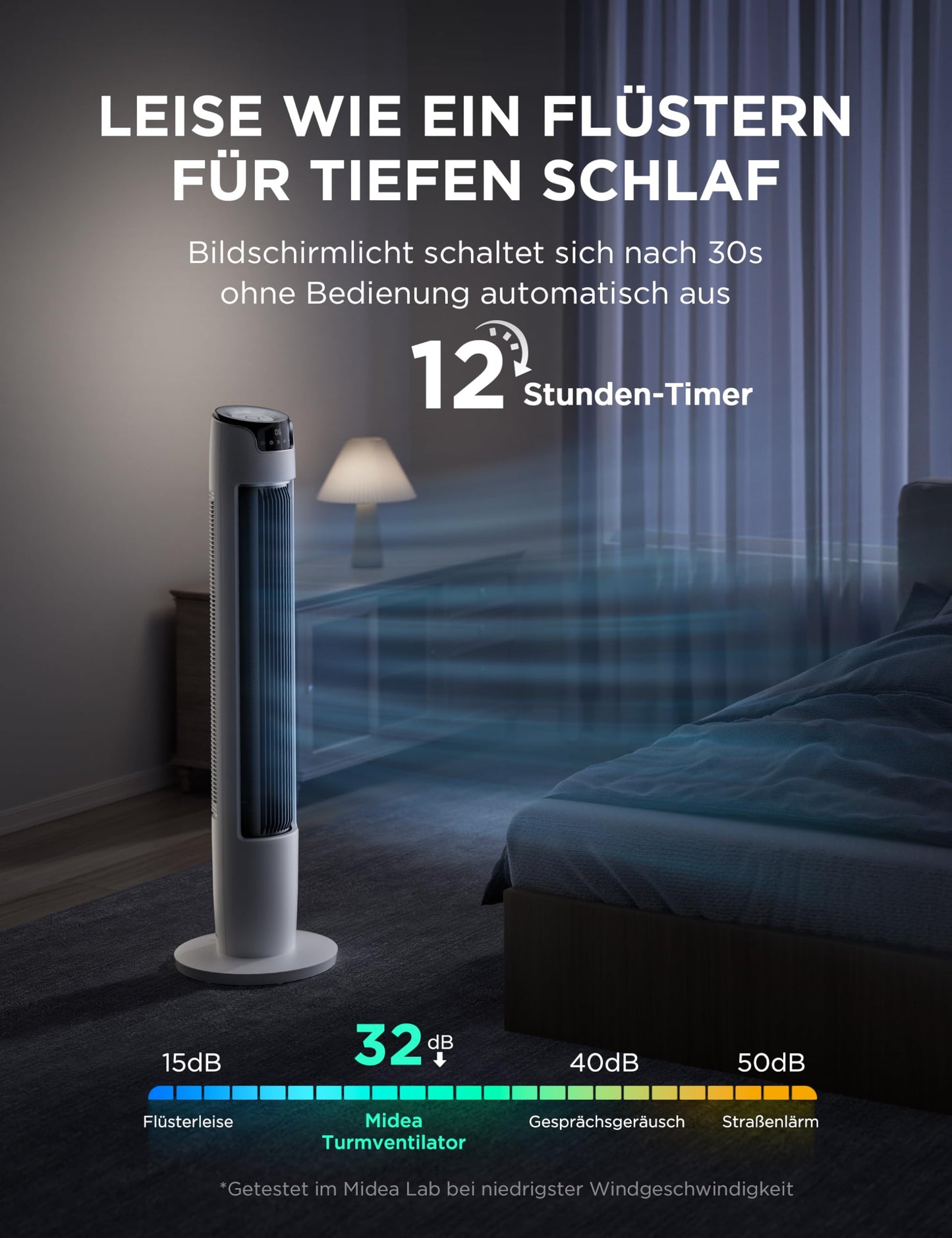 Midea FZ10-16AR Column Fan with Remote Control