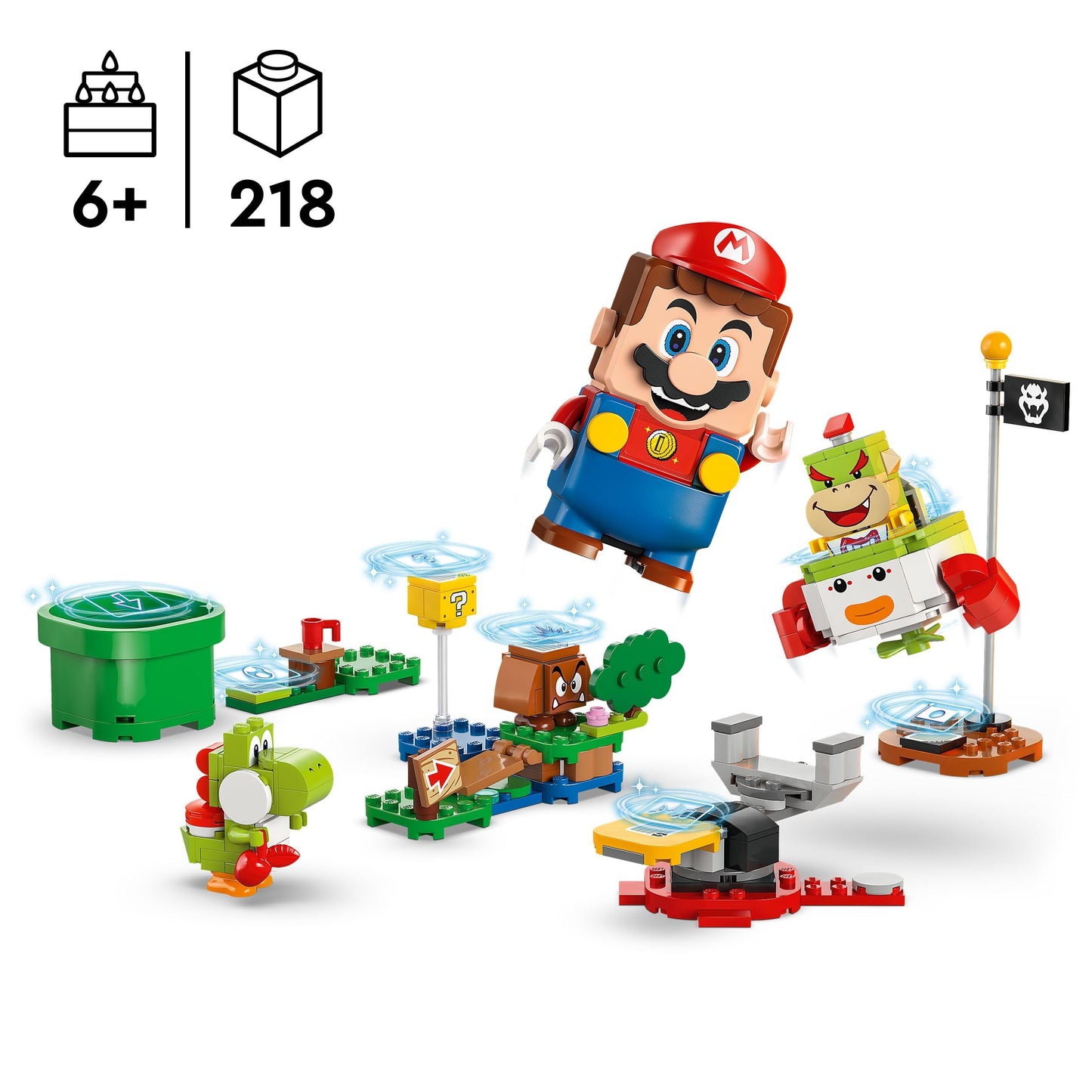 LEGO Super Mario Adventure with Interactive Mario, Set with Junior Clown Carriage, Toy Yoshi, Nintendo Gift for Boys, Girls and Gamers Ages 6 and Up 71439