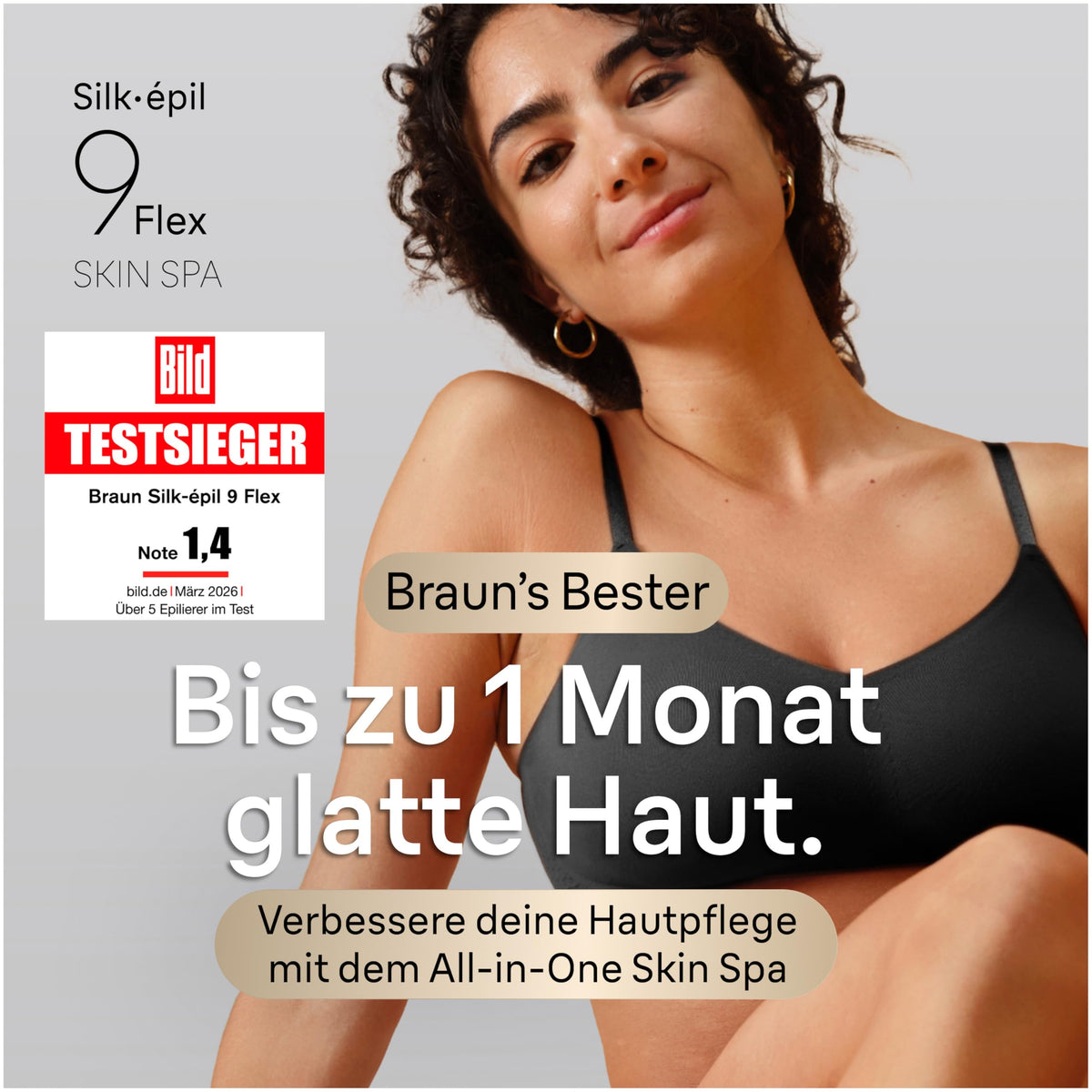 Braun Epilator for Women Silk·épil 9 Flex SkinSpa, 9-481 3D, Gold All-in-One Set, 360° Flexible Head for Easy Hair Removal, Lady Shaver, Waterproof, Includes 3 Extras, Body Trimmer - SES9-481