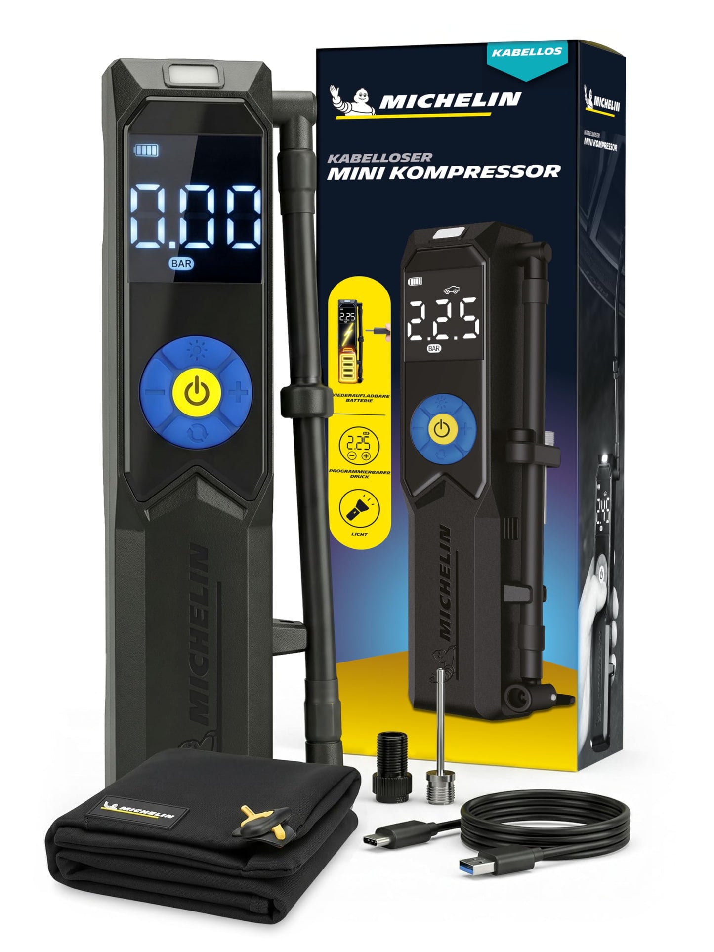 MICHELIN Air Power Mini 2 Li-ion battery mini compressor wireless 9.9 bar - 61009