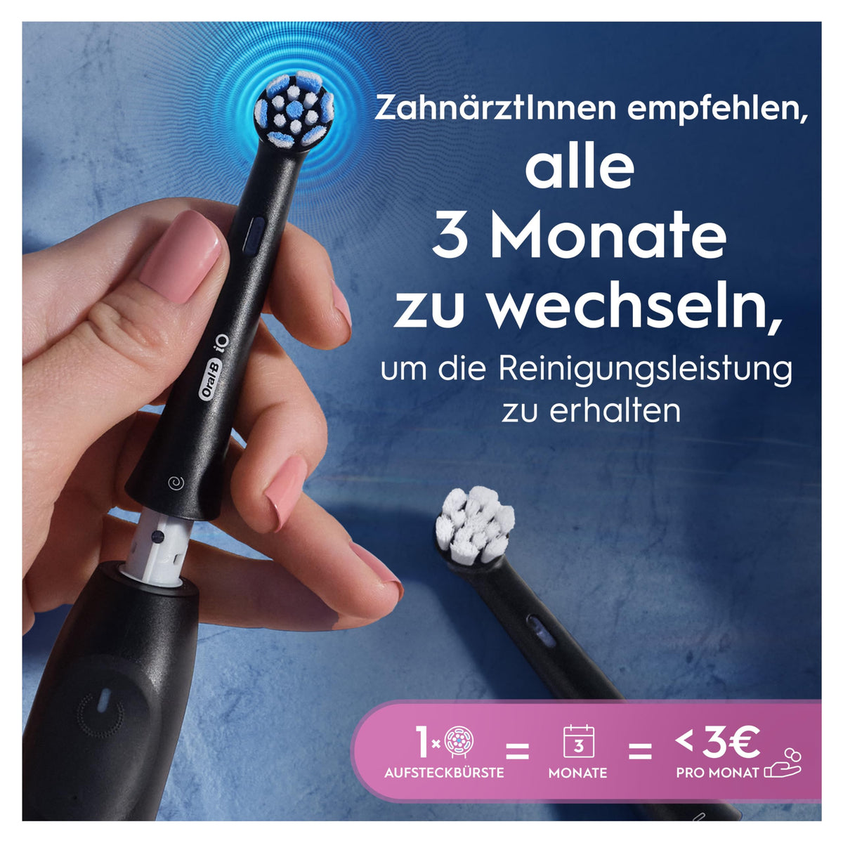 Oral-B iO Curățare Blândă – ORIGINAL Perii de schimb pentru periuțele electrice Oral-B iO – Capete de periuță, atașamente pentru periuțe de dinți, perii de rezervă pentru gingii sensibile – Negru, 4 bucăți - 8700216194631