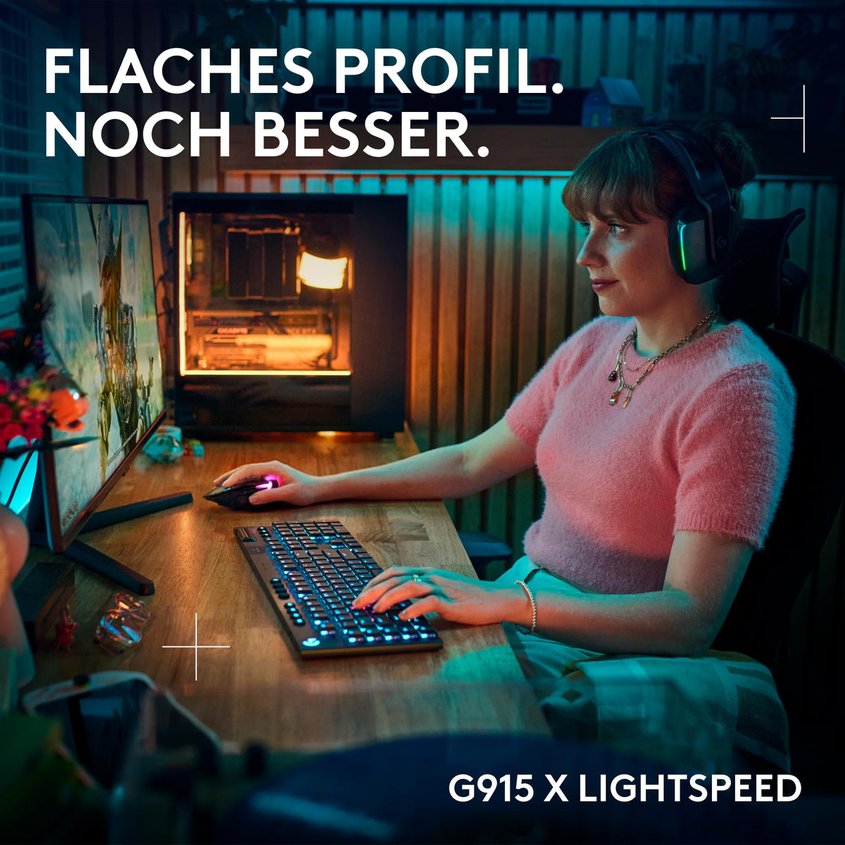 Logitech G G915 X LIGHTSPEED - Wireless, low-profile gaming keyboard - 920-012697