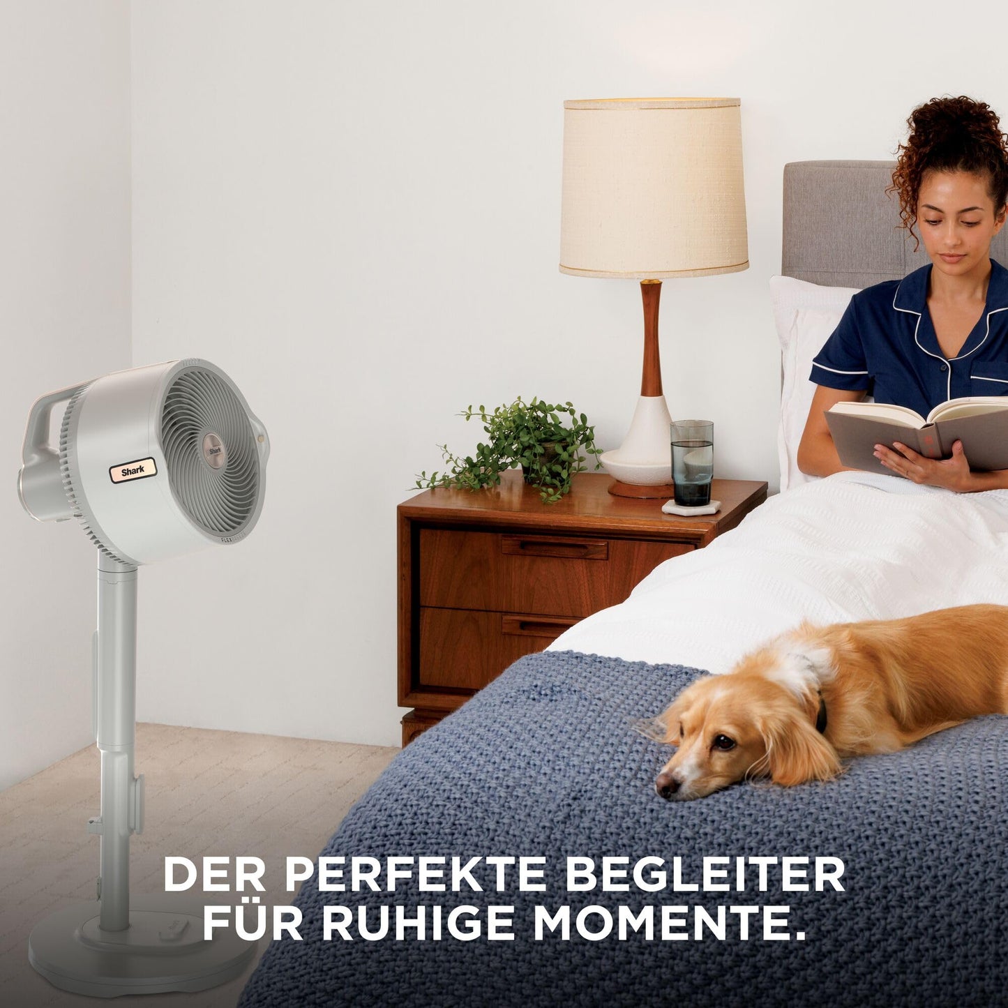 Shark FlexBreeze Pro Mist Ventilator fără fir pentru interior și exterior cu sistem de pulverizare, rezervor portabil de pulverizare, suport de 20 m și ventilator de masă, 5 setări de viteză, silențios, telecomandă, Dove FA300WHEU