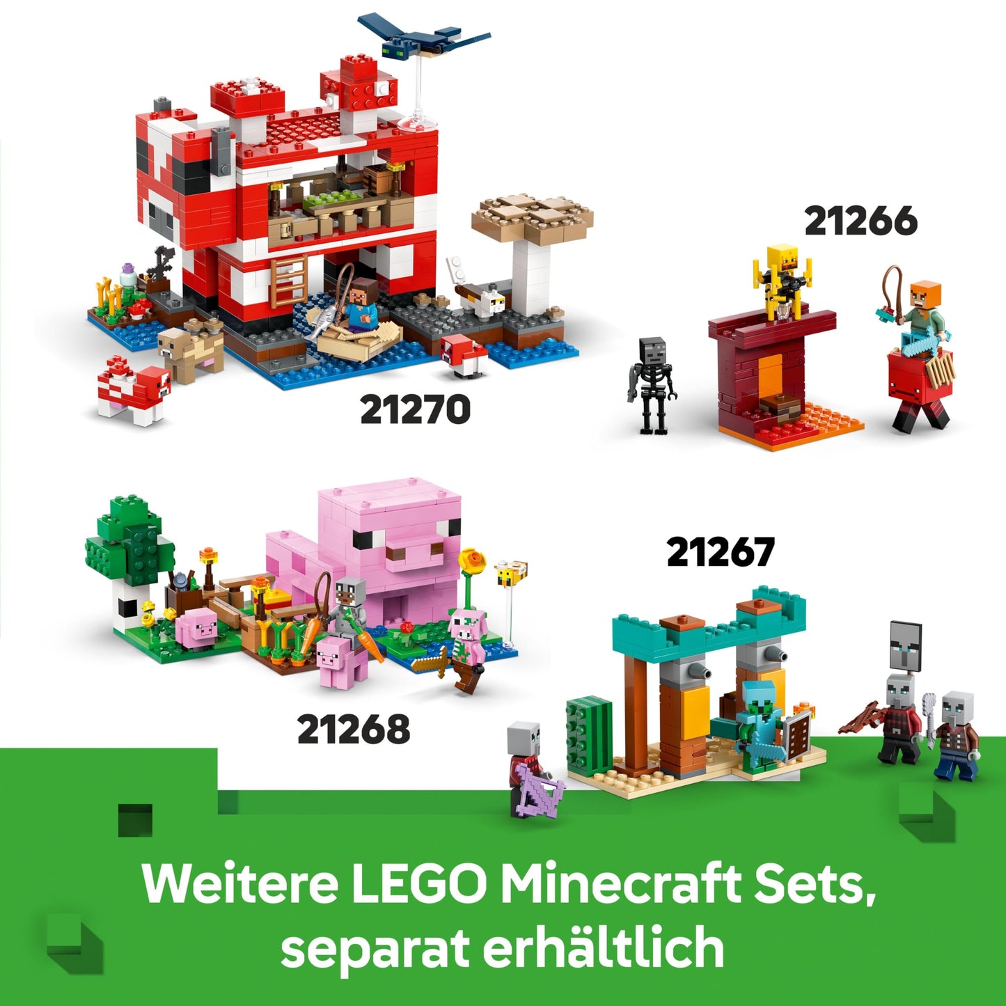 LEGO Minecraft The Expedition to the Armadillo Mine - Interactive Gamer Toy with Cave Spider and Wolf Figures - TNT Function - Gaming Gift for Boys and Girls Ages 8 and Up - 21269