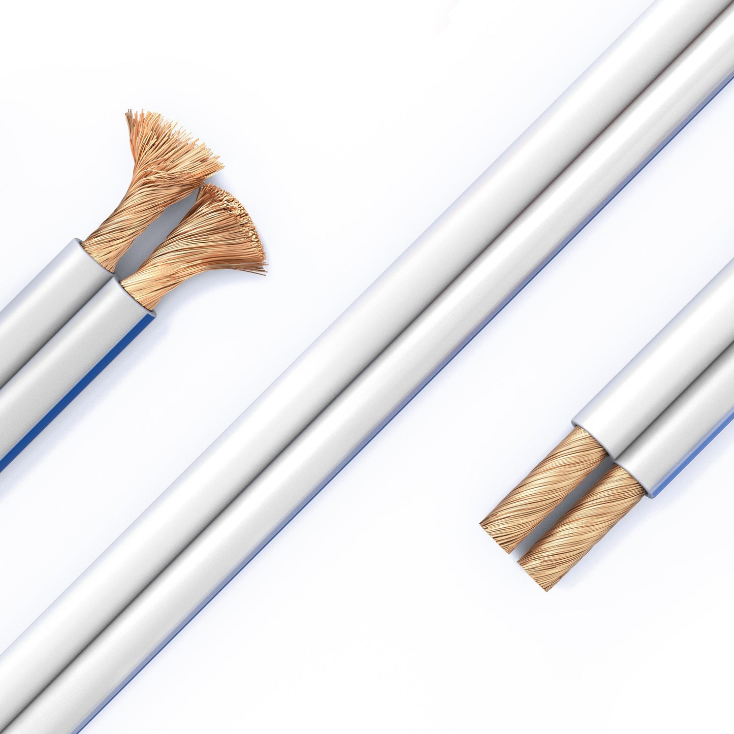 PureLink speaker cable OFC 2x4.00mm² (0.10mm), 50.0m, white with blue characteristic curve - SP021-050
