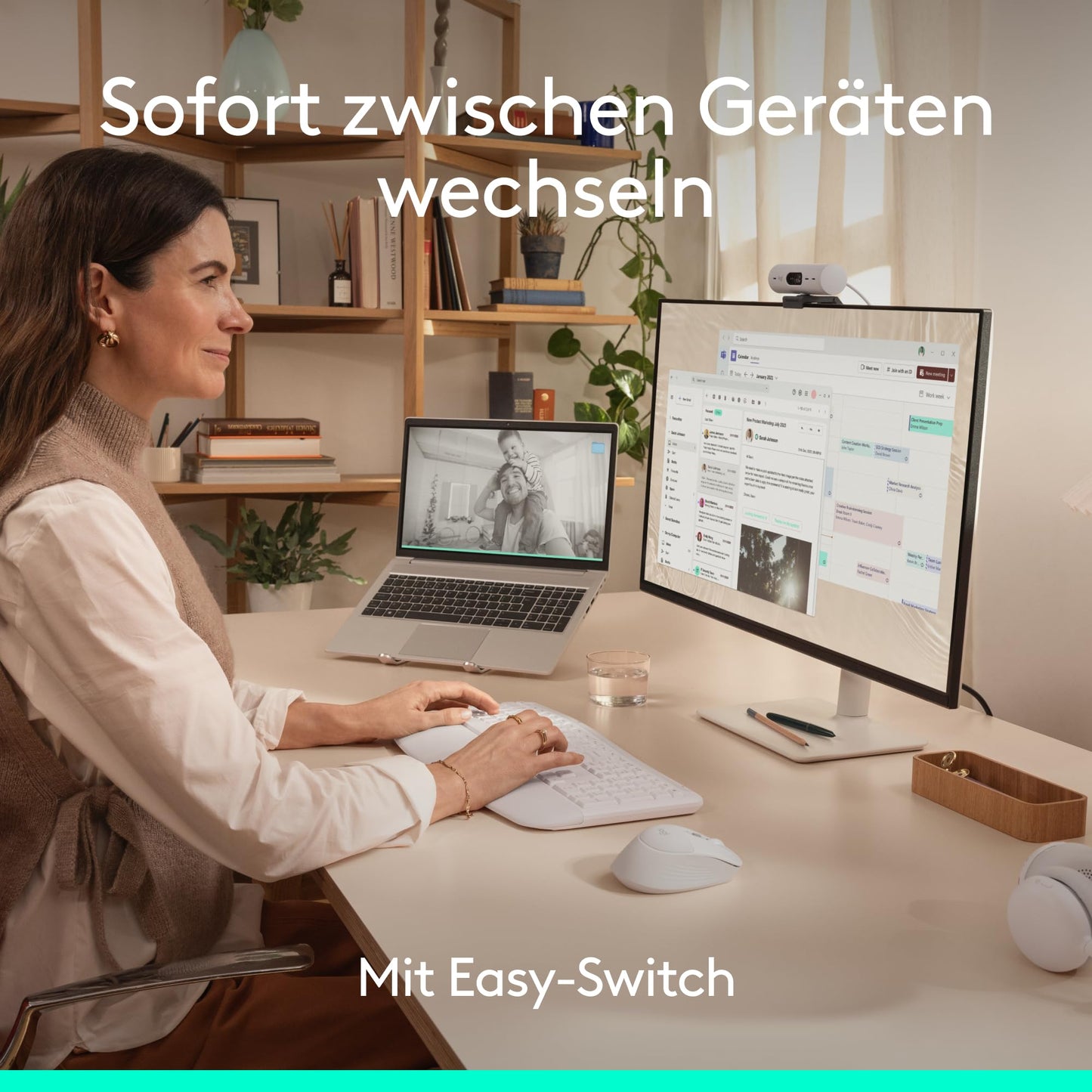 Logitech Signature Comfort Plus M850 L Wireless Mouse, Bluetooth Mouse with Palm Cushion, Silent Clicks, 24 Month Battery, Customizable Buttons, for Windows, Mac, iPad - White - 910-007716
