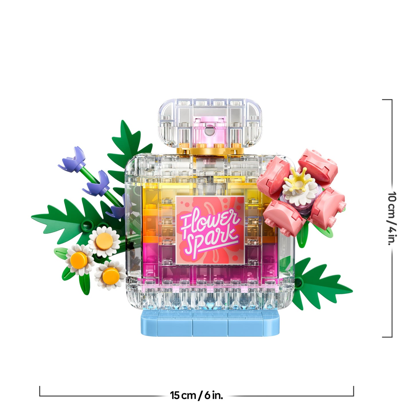 LEGO Creator 3-in-1 perfume bottle with flower decoration set - building toy with 3 building options: perfume bottle, flower vase or smoothie - gift idea for children aged 8 and up - 31383
