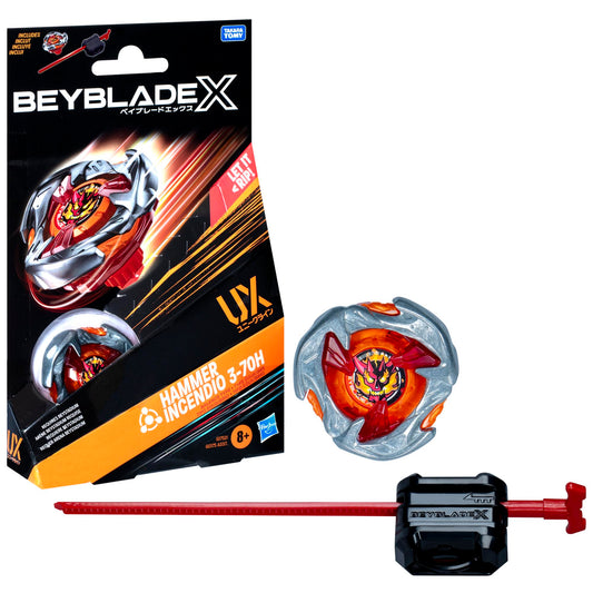 Beyblade X Hammer Incendio 3-70H Starter Pack Spinning Top and Starter - G1752ES0