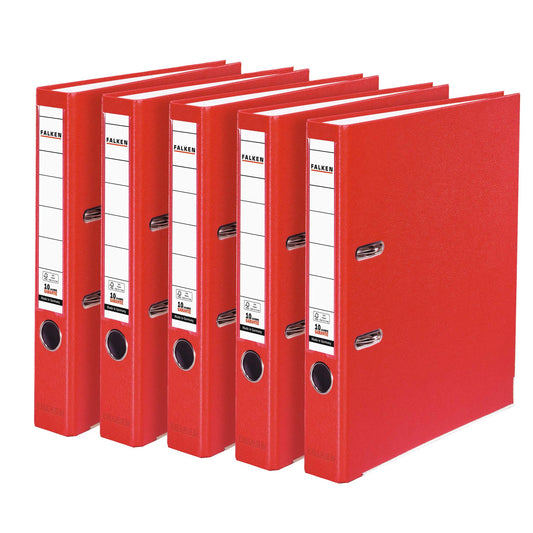 FALKEN 5x PP-Color plastic folder 5 cm narrow DIN A4 red - 11373867