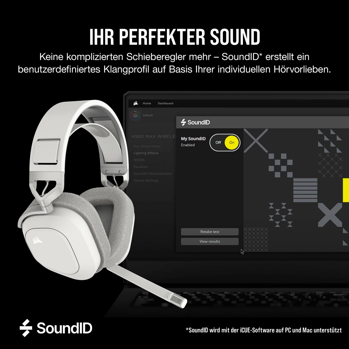 CORSAIR HS80 MAX WIRELESS Multiplatform Gaming Headset CA-9011296-WW