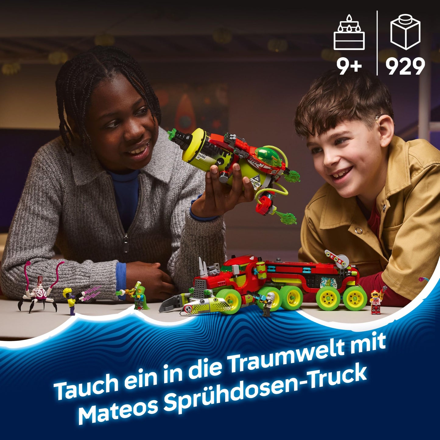 LEGO DREAMZzz Mateos Spray Can Truck - Toy with 2 building modes, modular boosters and 5 minifigures including Cooper and Mr. Oz - Birthday gift for girls and boys aged 9 and up - 71499