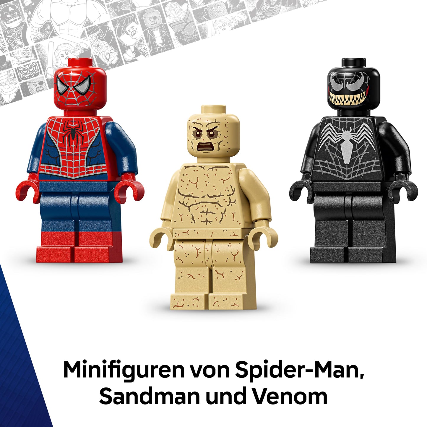 LEGO | Marvel Big Showdown: Spider-Man vs. Sandman - Spiderman toy with 3 minifigures - Spider Man, Venom and Sandma - children's gift for boys aged 9 and up, girls and fans - 76334