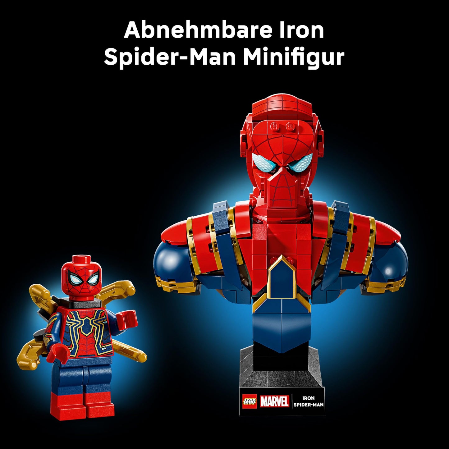 LEGO | Marvel Iron Spider-Man Bust - Model Building for Adults - Including 2 Movable Arms, Rotating Head & Superhero Minifigure - Collectible & Avengers Gift for Fans - 76326
