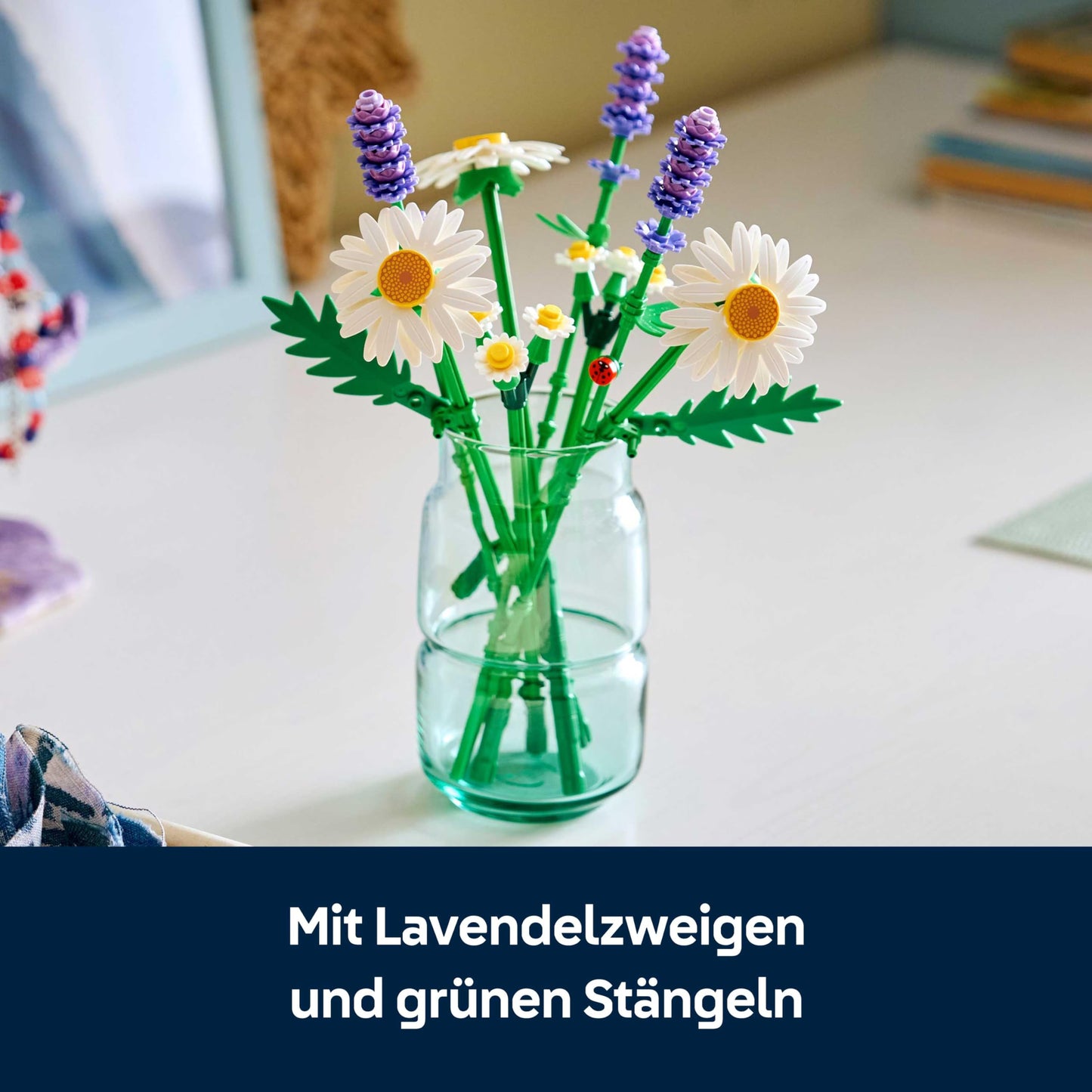 LEGO Botanicals Daisy - Bouquet of artificial flowers with daisies and lavender - DIY decoration for the children's room - birthday gift idea for girls aged 9 and over - 11508