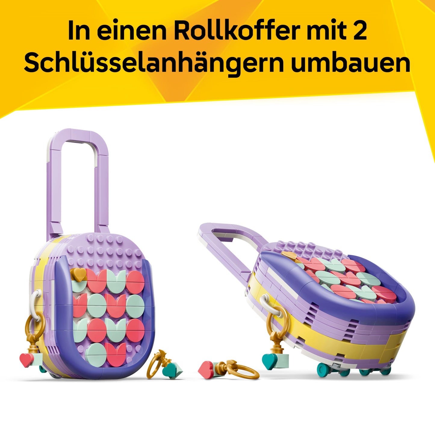 LEGO Creator 3-in-1 set fashionable bag with storage compartment - model building with 3 building options: handbag, suitcase or box - DIY children's room decoration - gift for girls and boys aged 8 and over - 31391