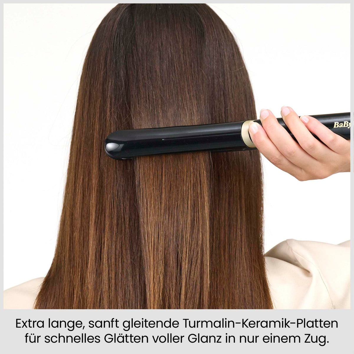 BaByliss Super Smooth Hair Straightener – Anti-Frizz Ion Technology, heat protection mat, advanced ceramic plates, quick heating, 6 temperature settings from 140°C to 235°C, ST393E