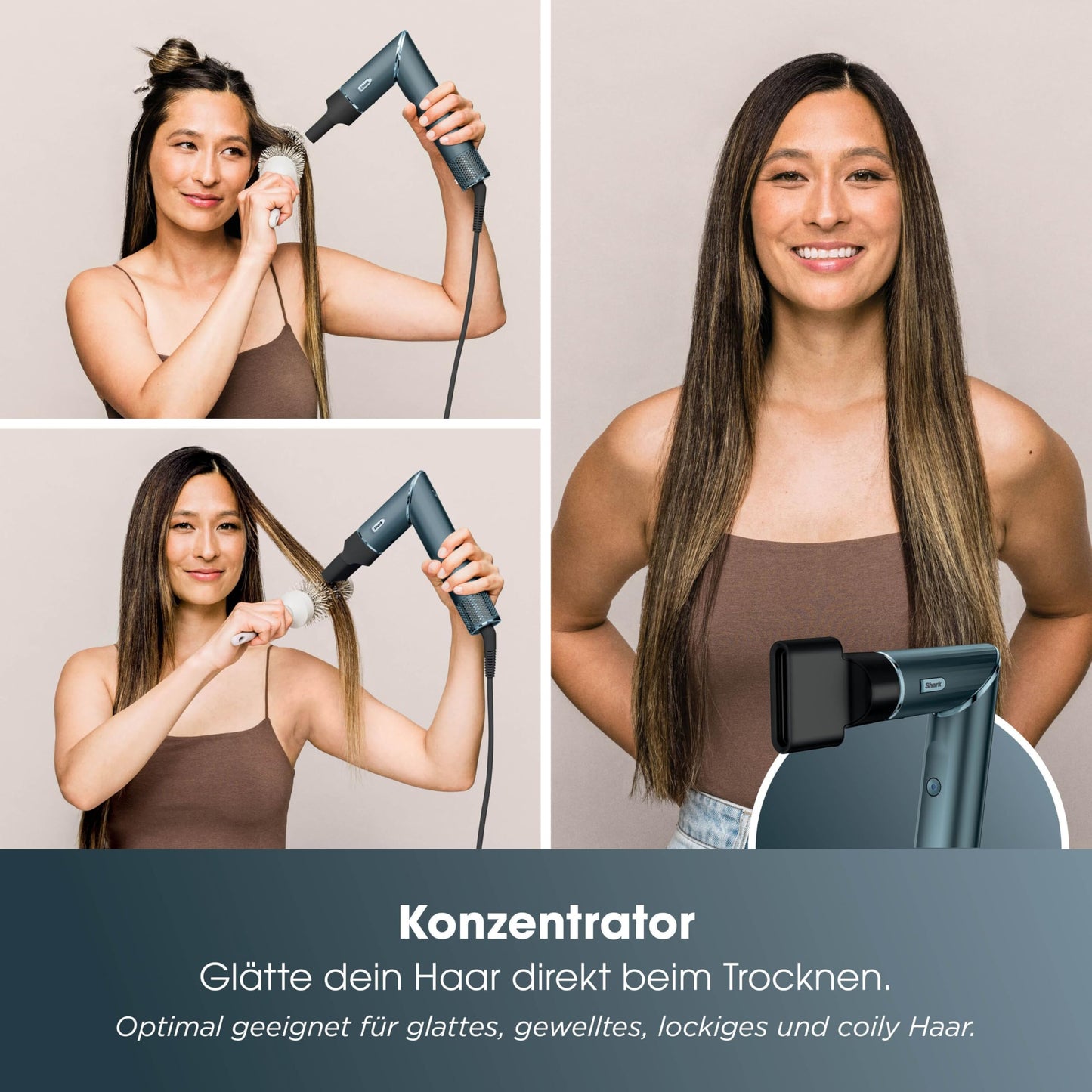 Shark FlexStyle Limited Edition Teal 5-in-1 Hair Styler & Dryer Gift Set, Curl Attachments, Finishing Attachment, Oval Brush, Concentrator, Hair Clip, Storage Bag, HD456TLEU