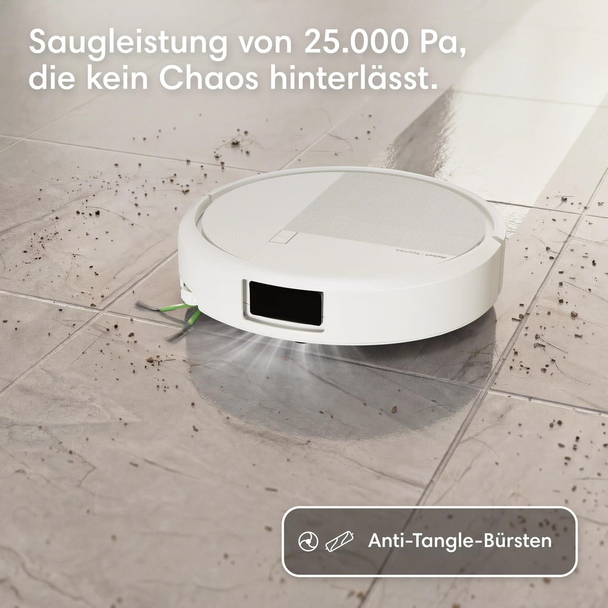 iRobot Roomba® Plus 575 Combo Robot + AutoWash™ Dock, 25Kpa, multifunctional dock, washes and dries the mopping pads at high temperature, Clearview LiDAR + camera, self-emptying, black - R285240