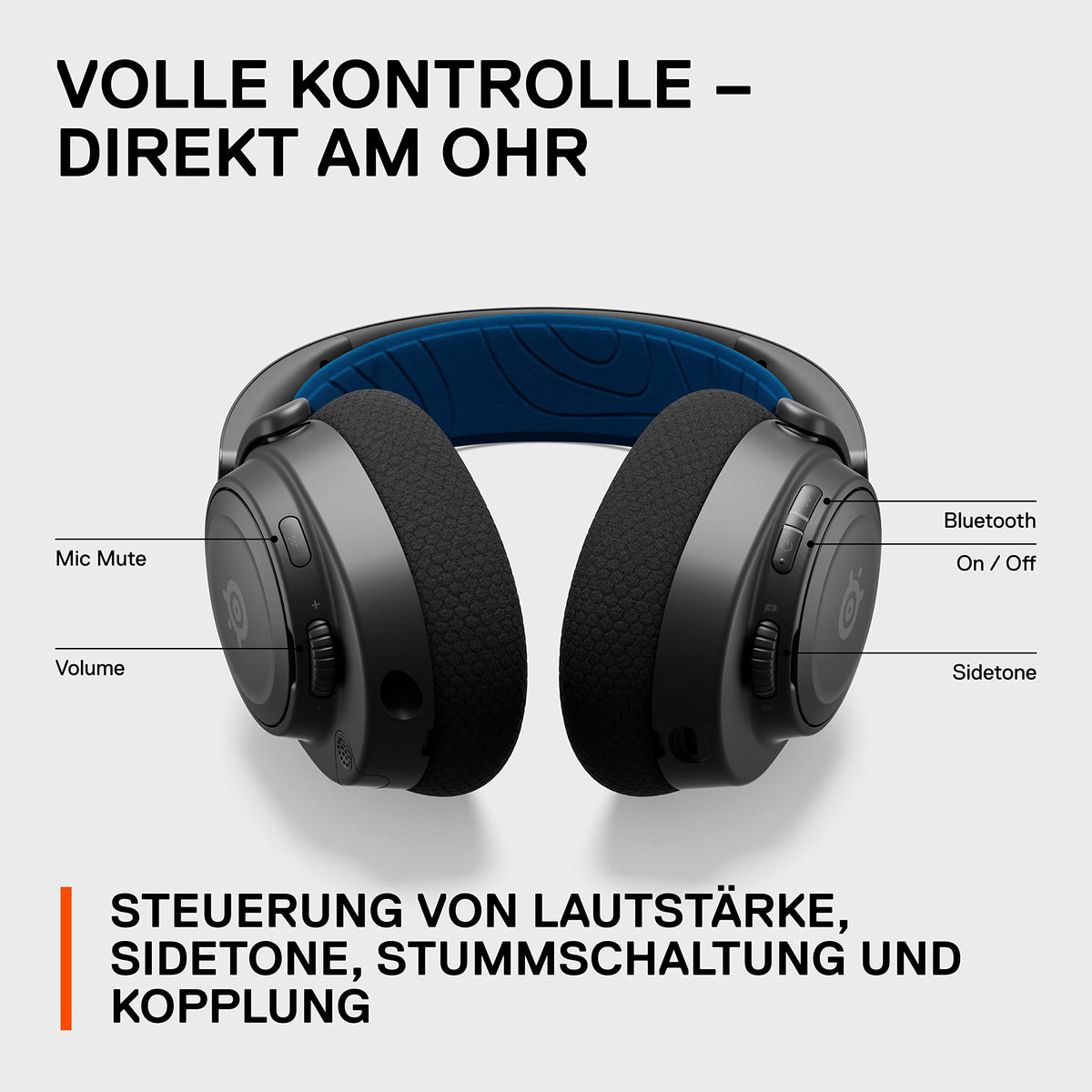SteelSeries Arctis Nova 7P Wireless Multi-Platform Gaming Headset – PS5, PC – Magnetic Neodymium Drivers – 2.4 GHz + Mixable Bluetooth Sound – 38 Hours Battery Life – ClearCast Gen 2 AI Microphone - 61559