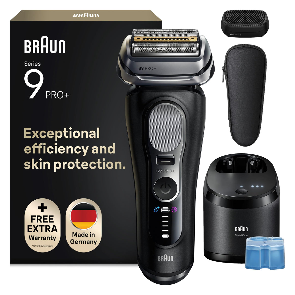 Braun Rasierer Herren Elektrisch Series 9 PRO+, 9690cce, Schwarz