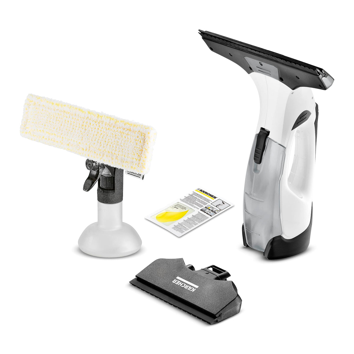 KÄRCHER Window Vacuum WV 5 Plus N, battery life: 35 min, LED charging status indicator, 2 suction nozzles, spray bottle with microfiber cover, 20 ml window cleaner concentrate - 1.633-701.0