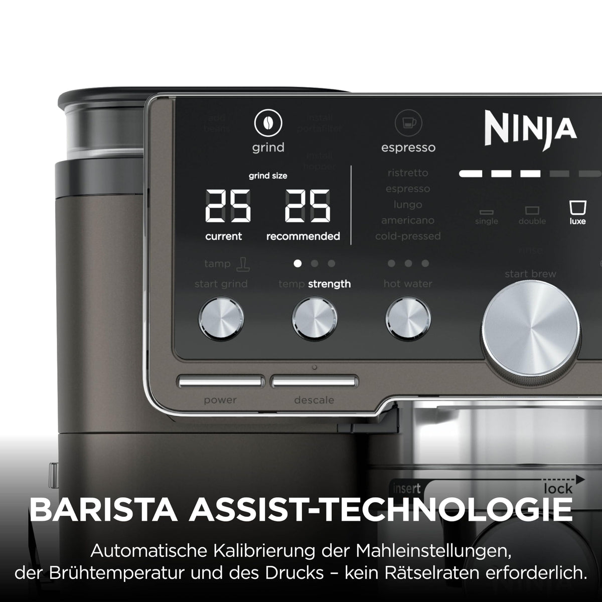 Ninja Luxe Pro 3-in-1-Masina de cafea cu râșniță, ES701EUBR