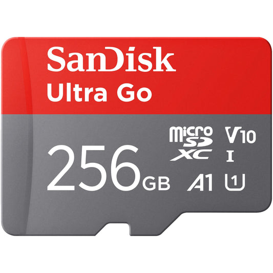 SANDISK 64 GB Ultra Go Micro SDXC memory card + SD adapter - SDSQUVC-256G-GZ6MA