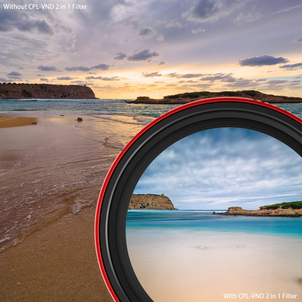 Haida Pro II CPL-VND 2-1 Filter - 72 mm, Circular Polarizer and Variable ND Filter in One - HD478172