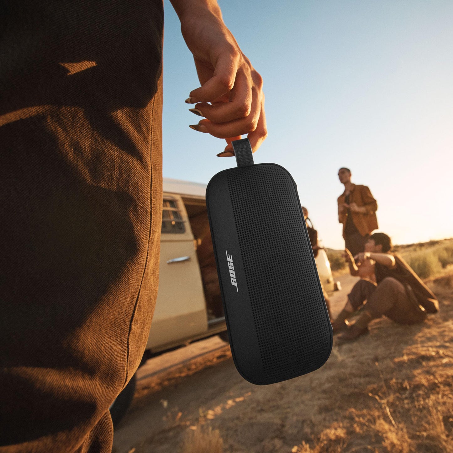 Bose SoundLink Flex SE Portable Bluetooth Speaker (2nd Gen.), Portable Outdoor Speaker, Waterproof & Dustproof, with Lifelike Sound, Without Microphone, Up to 12 Hour Battery Life, Black - 898453-0110