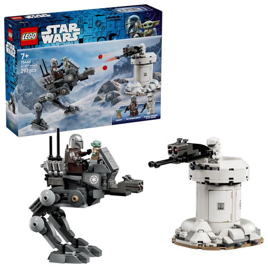 LEGO Star Wars 75444 Attack of the AT-RT - model building with imperial walker, tower, Mandalorian minifigure & Grogu figure - birthday gift for boys aged 7 and up & fans