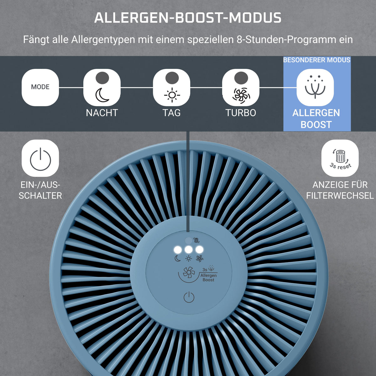 Rowenta Pure Air Mini Air Purifier, for home, ultra-compact size - PU1522F0