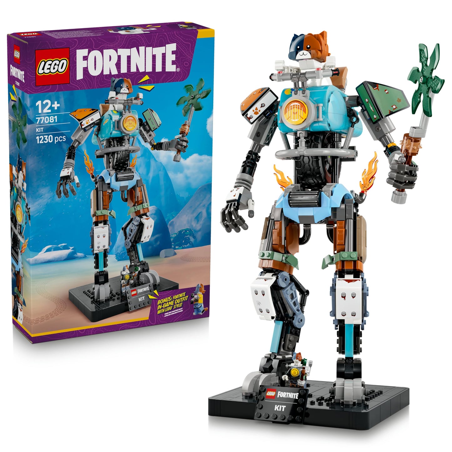 LEGO Fortnite KIT - Interactive figure with power claw pickaxe and rotating wheel - room decoration for children - gaming gift for boys, girls and teenagers aged 12 and over - 77081