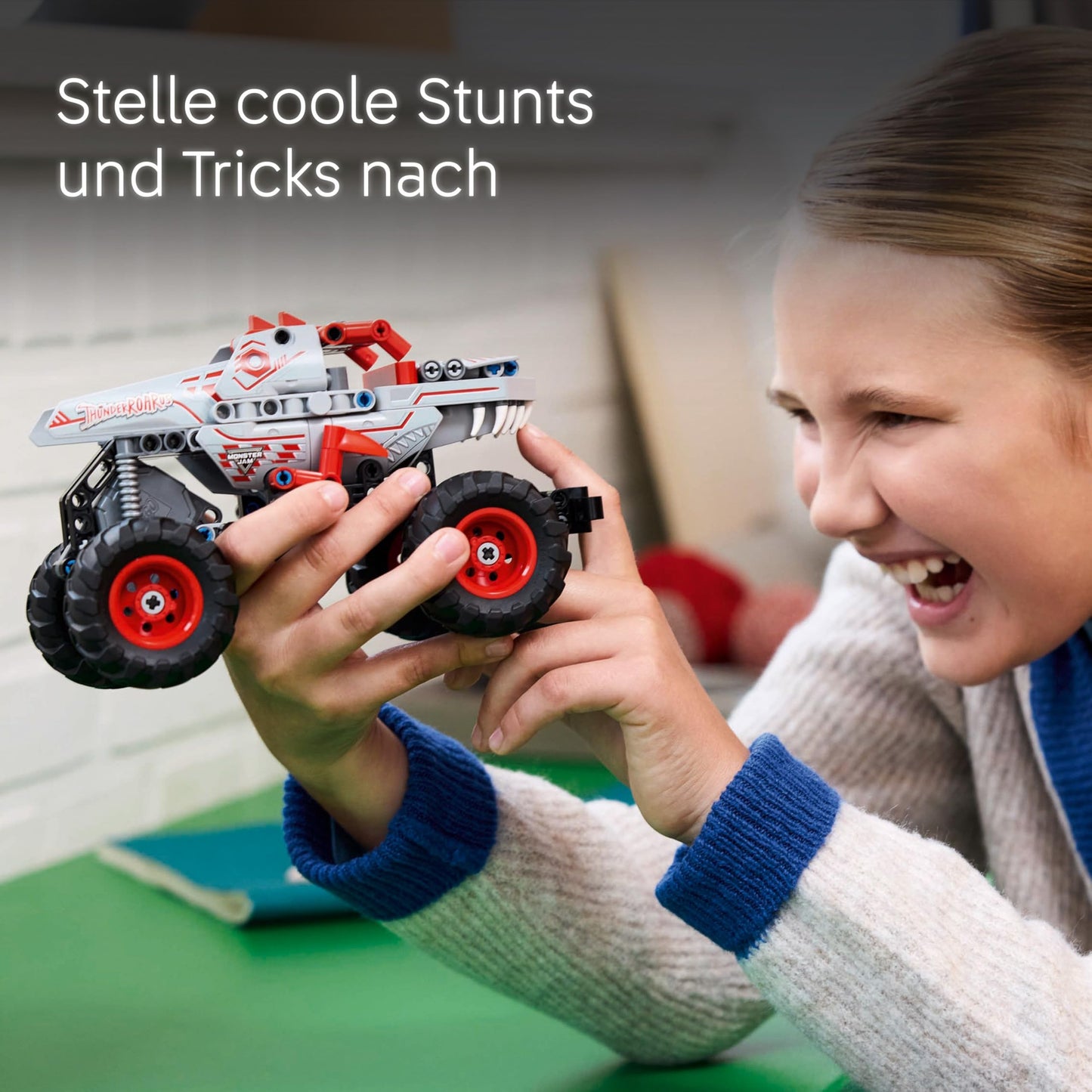 LEGO Technic Monster Jam ThunderROARus, Pull-Back Toy Monster Truck, Building Toy for Kids, Gift for Boys and Girls Ages 7 and Up 42200