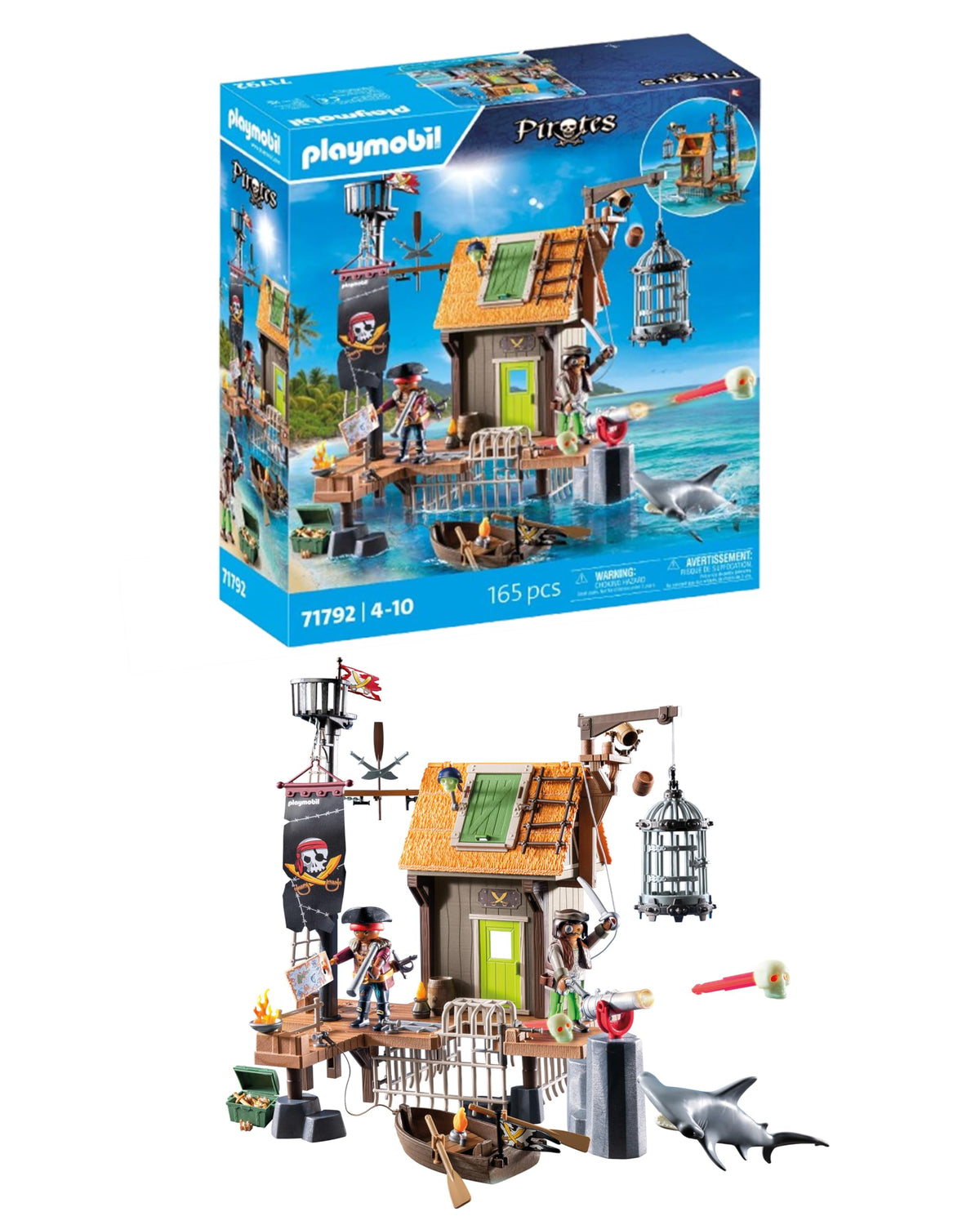 PLAYMOBIL | Pirates | Pirate harbor with pirate prison | Pirate figures | Toy Pirates | Toys for children aged 4 and over | 71792