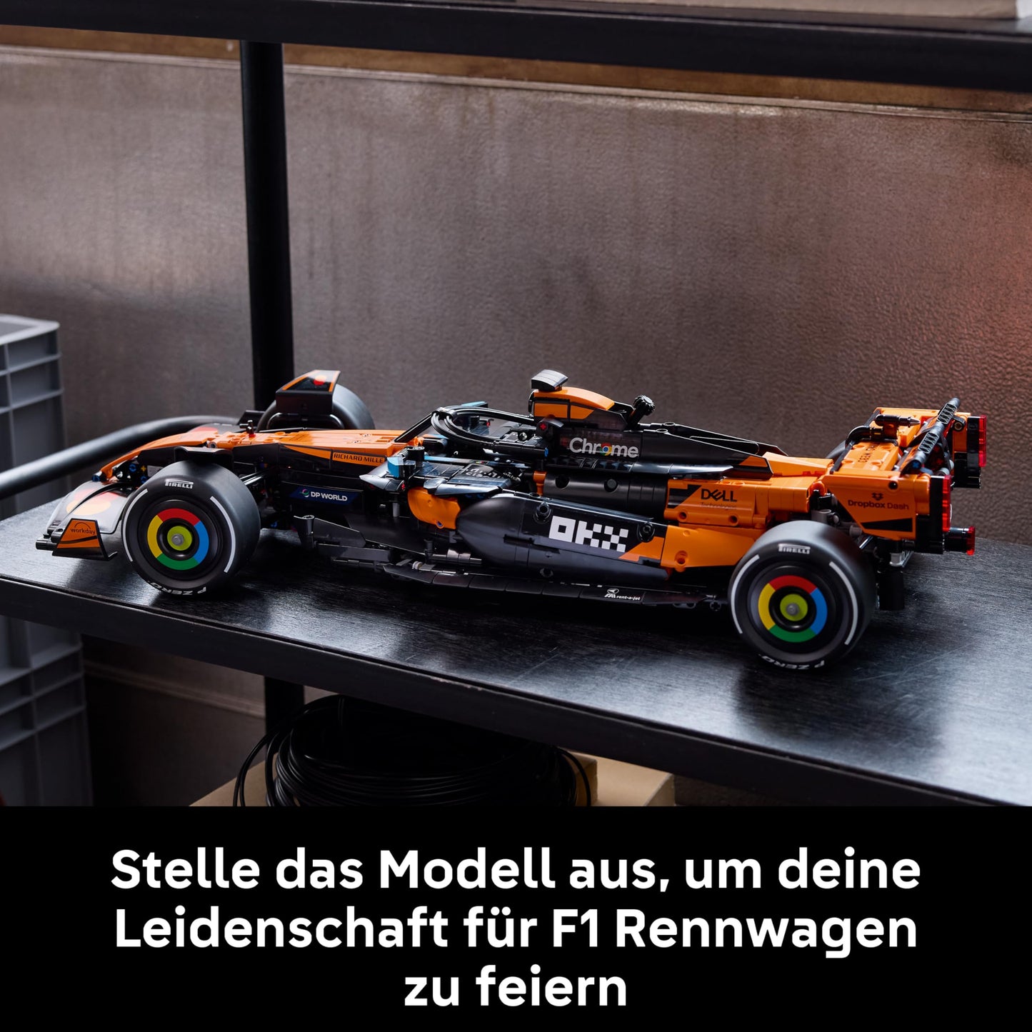 LEGO Technic McLaren MCL39 F1 racing car - model building for adults - collector's set with V6 engine, differential and DRS activation - gift idea for racing and motorsport fans - 42228
