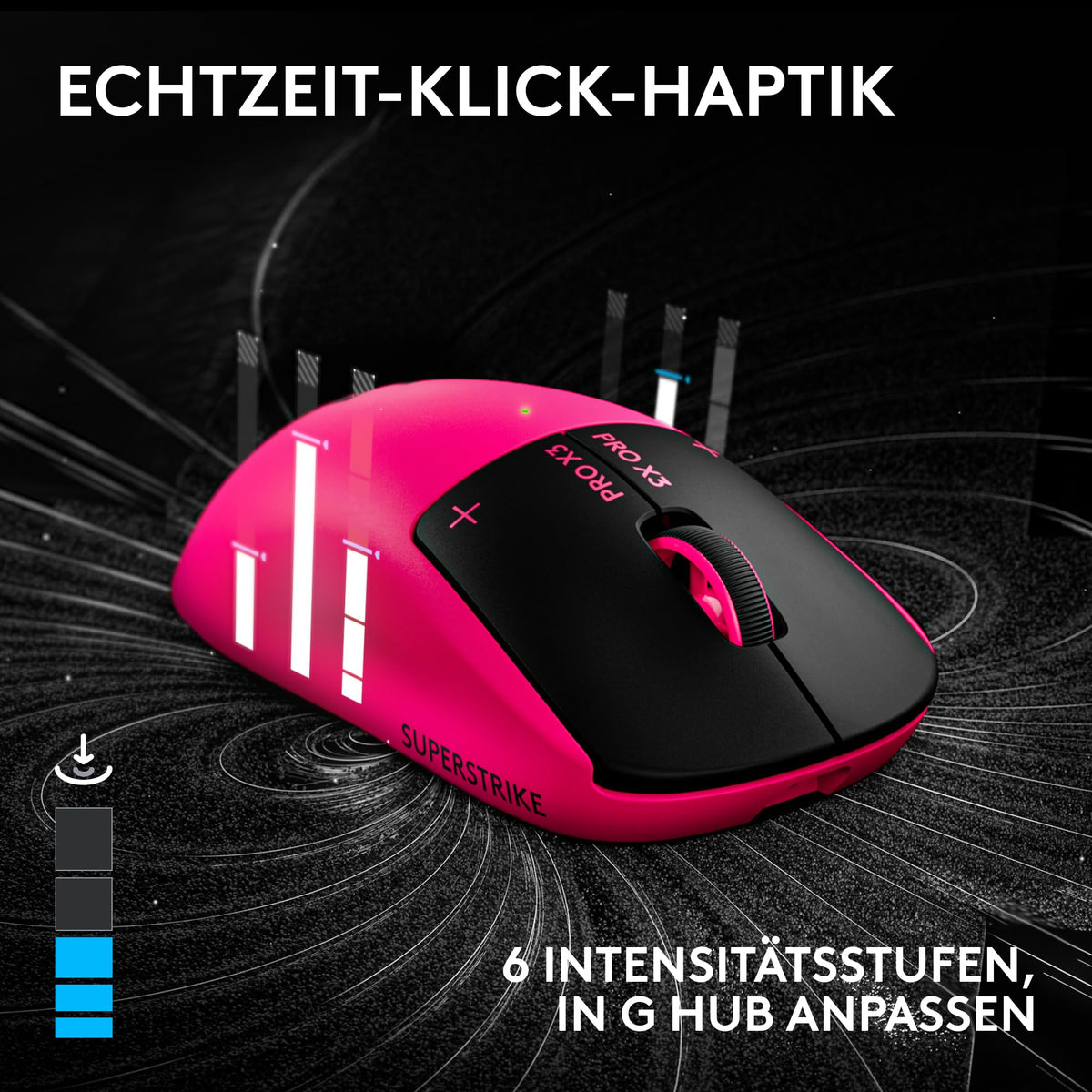 Logitech G PRO X3 SUPERSTRIKE Gaming Mouse - Pink - 910-007827
