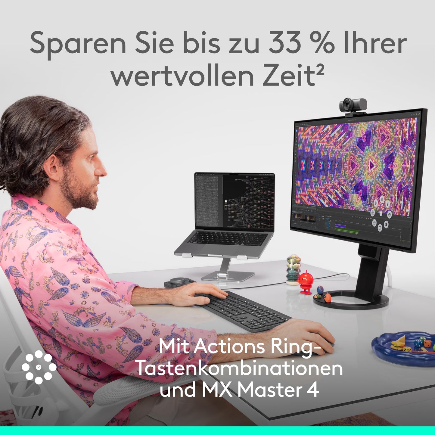 Logitech MX Master 4, ergonomische kabellose Maus mit - 910-007564