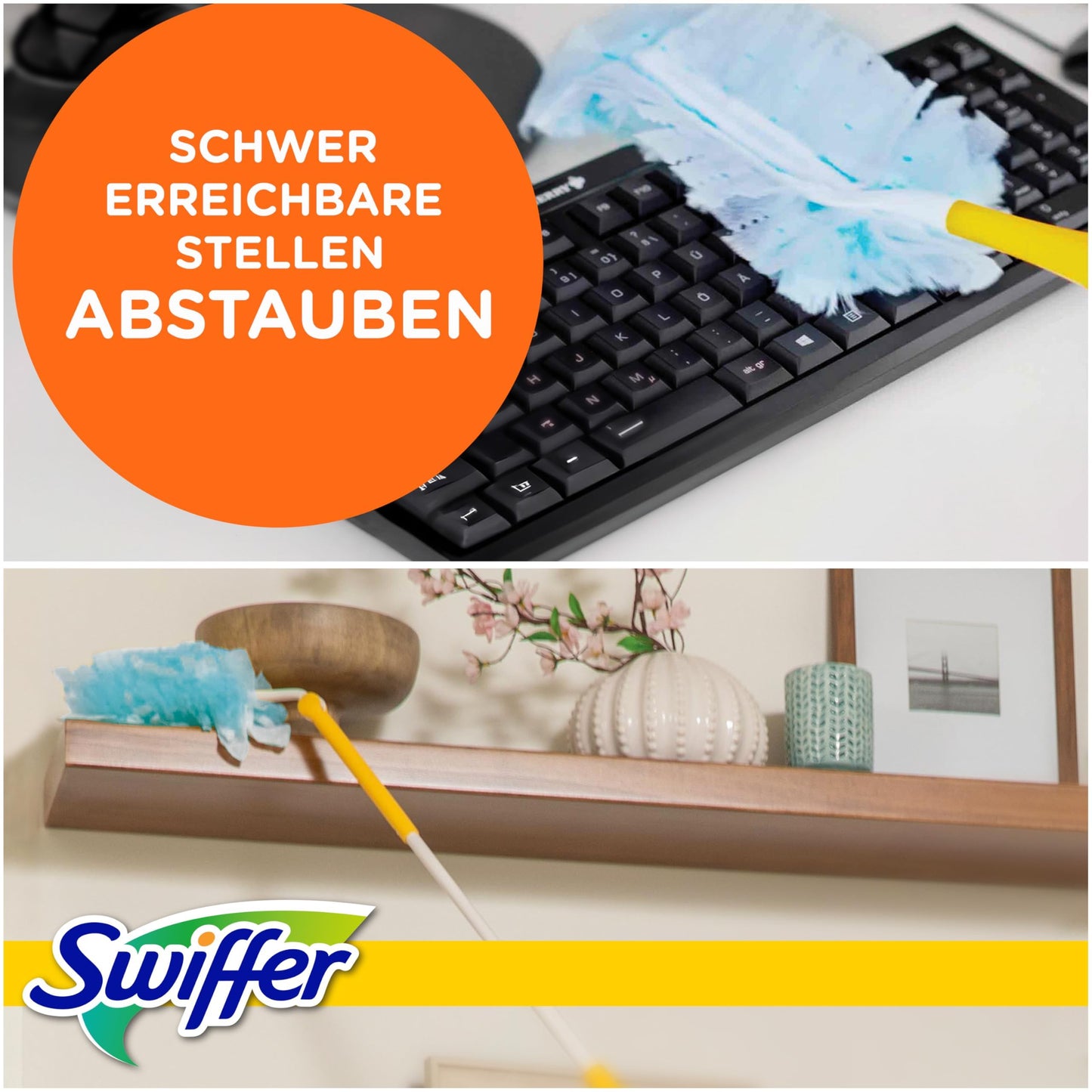 Swiffer dust magnet refill pack, 54 cloths (3×18), catches and locks in 3 times more dust and hair than conventional feather dusters - 8700216676892
