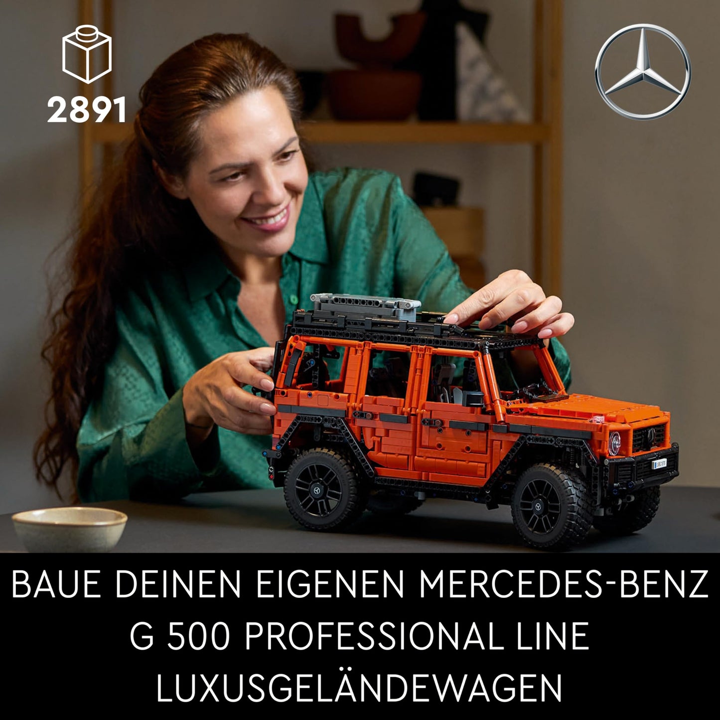 LEGO Technic Mercedes-Benz G 500 Professional Line, building set with car model of the G-Class, gift for adults, luxury off-road vehicle set, Mercedes collector's item, toy car 42177