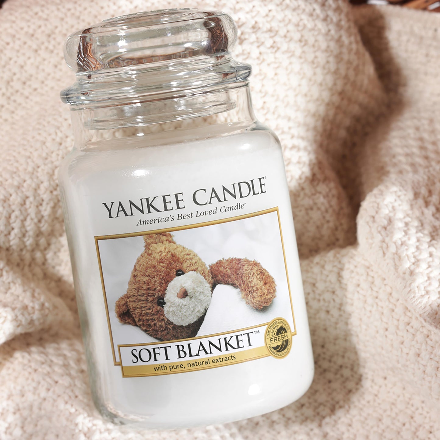 Yankee Candle scented candle in a glass (large) | Soft Blanket | Burning time up to 150 hours | Perfect gifts for women - 1173563EZ