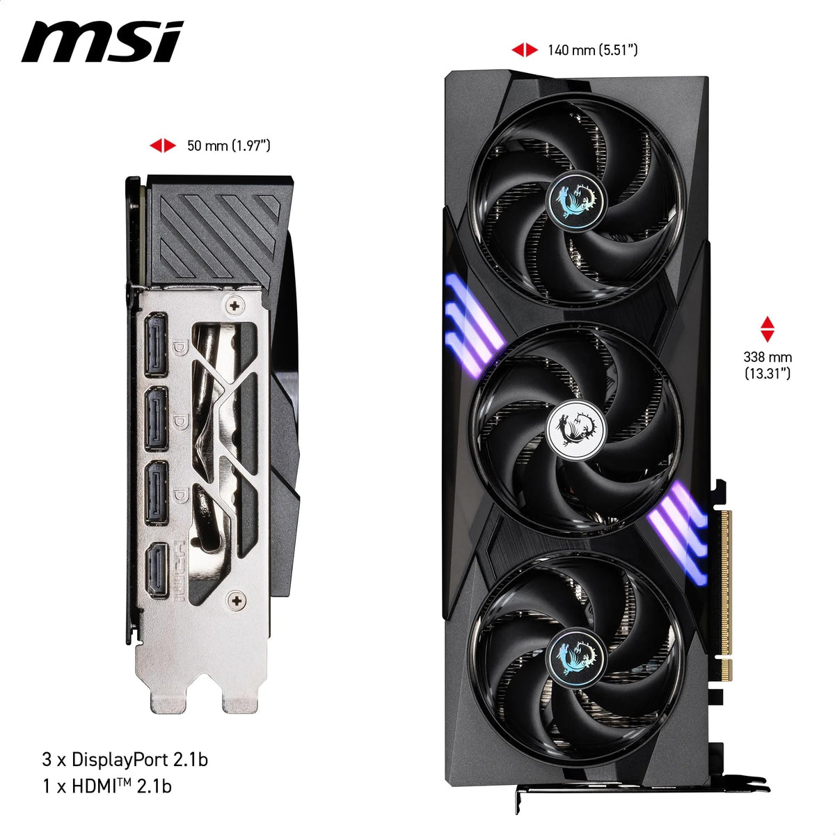 MSI GeForce RTX 5070 12G Gaming Trio OC - Gaming Graphics Card - V532-019R