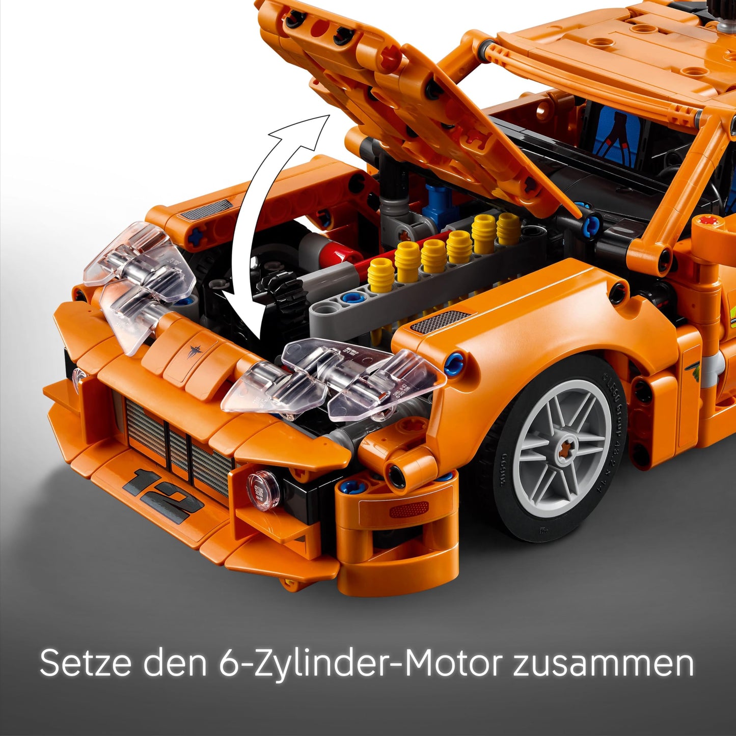 LEGO Technic Fast and Furious Toyota Supra MK4 - toy car - with 6-cylinder engine and opening doors - model set for boys and girls aged 9 and up - birthday gift idea 42204