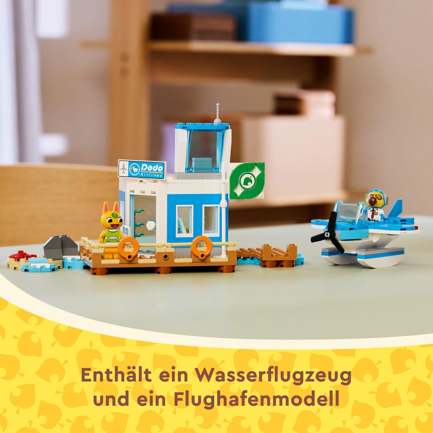 LEGO Animal Crossing Fly with Dodo Airlines Video Game Playset Airport Toy Seaplane and Pilot Minifigure Gift for Girls and Boys Ages 7+ 77051