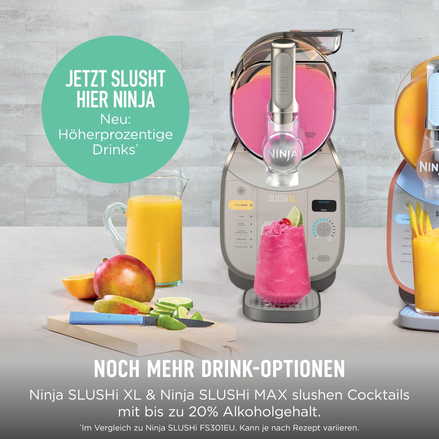 Ninja SLUSHi XL Slush Ice Cream Maker with SlushAssist Technology, Large Capacity of 3.7L (Max Capacity 2,840ml), for Slush, Frozen Cocktails and More, Mocha FS601EUBR